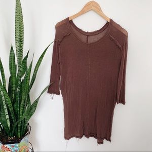 FREE PEOPLE We The Free Layering Top Brown XS